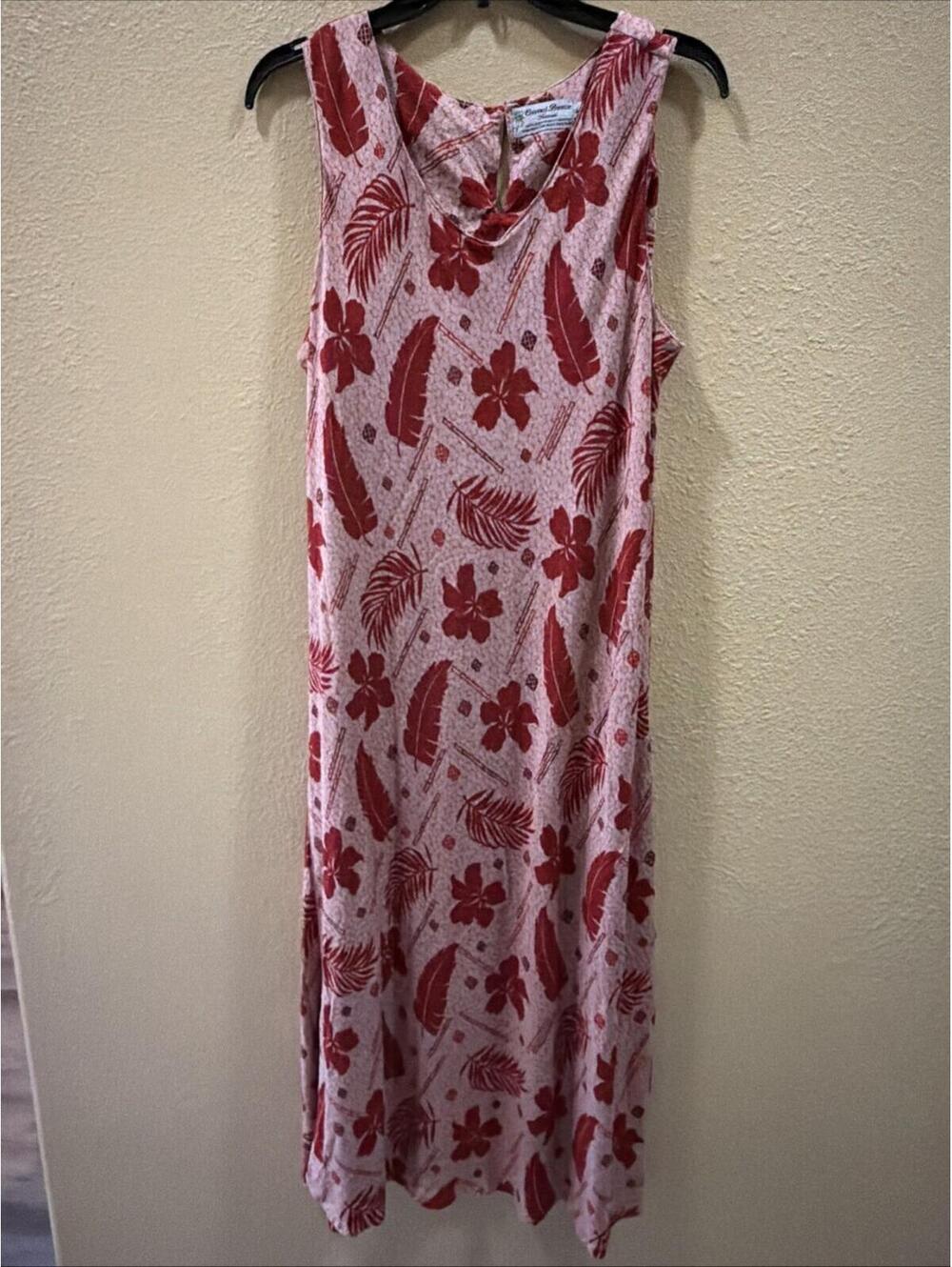 Rare Vintage Hawaiian Coconut Breeze Sleeveless Long Dress Size XL